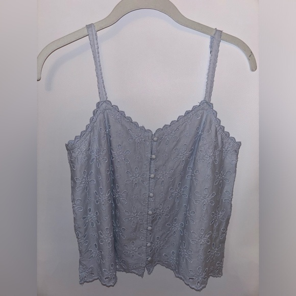 Abercrombie & Fitch Tops - XS Abercrombie & Fitch Light Blue Eyelet Top